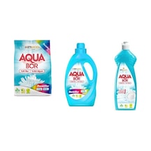 Aquabor Doğal Mineralli 4 Kg Renkliler + Sıvı Renkliler + Elde Bulaşık 3 Lü Set 43230574