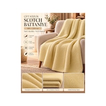 Slc Home Lüx Scotch Battaniye , Tv Battaniyesi , 180 X 220 Cm , Pike ,çift Kişilik Şık Tasarım Sarı - 940726735 Sarı