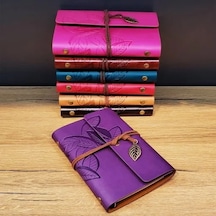 Lb Yaprak Desenli Deri Defter