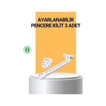 Pencere Cam Emniyet Kilidi Açılma Sınırlayıcı Set Mh-hs2904-6099