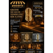 Kristal Led Gece Lambası 3d Altın Tabanlı Dokunmatik Kontrollü Şarjlı Tasarım 3 Renk Modu İle Yatak Odanıza Salona Modern Ve Huzurlu Bir Işık Katın Type-c Şarjlı Abajur Type B