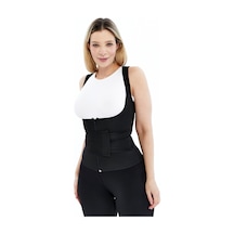 Sıklaştırıcı Ve Toparlayıcı 2 Beden İnce Görünüm Sağlayan Sırt Destekleyici Askılı Termal Korse Siyah - 814950990 Siyah - 814950990 Siyah