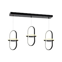 Tt006-3S-Sy Tt Aydınlatma Minyon Modeli 3 Lü Mat Siyah Sıralı Led