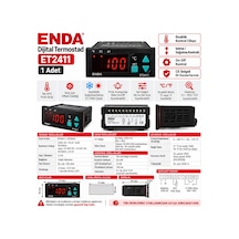 Enda -60...+150 Derece Dijital Termostad 1no-1nc Kontaklı 220 Volt Ntc Prop Uyumu Prop Dahil Değil