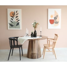 Naturalwood Yuvarlak Yemek Masası, Modern Ceviz Yemek Masası, Toplantı Masası (535962581)