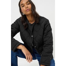 Only Onlsalsa Regular Fit Kolej Yaka Düğmeli Mont Kadın Mont 15373694 Siyah