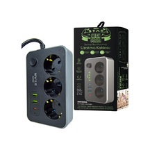 İronstar Irp3001 2 Metre 3 Adet Usb Girişli 3 Metre Kablolu Akım Korumalı Priz