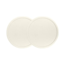 Bej 2 Adet 10cm Silikon Bardak Altlığı Isıya Dayanıklı Kaymaz Yükseltilmiş Kenar Dökülmeye Dayanıklı Tezgah Yuvarlak İçecek Kahve Çay Bej