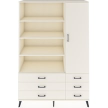 Hyperion Dolap 8 Raflı 6 Çekmeceli Tek Kapaklı 132x44x195 Aytaşı-aytaşı/aytaşı Aytası/aytası