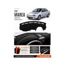 Fıat Marea 1999-2007 Airbagli Uyumlu Torpido Örtüsü, Torpido Kılıfı - Siyah - Fı025