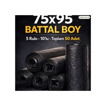 Battal Boy Çöp Poşeti 75 95 Cm 10 Lu 5 Paket Toplam 50 Adet
