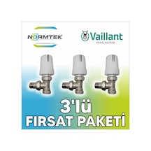 Vaillant Köşe Termostatik Radyatör Vanası 1/2" (3'Lü Paket)