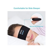 Supermarket1 Gri Bluetooth Kulaklık, Yumuşak Uyku Bandı, Kablosuz Müzik Maskesi, Rahat İçin Uyku Dostu Gri