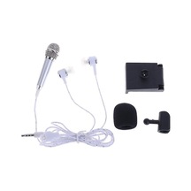 Novahub 3.5mm Stereo Stüdyo Mikrofonu Ktv Karaoke Mini Mikrofon, Kulaklıklı / Stand Montajlı - Rose Red