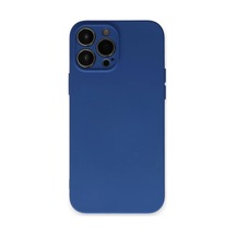 Apple İphone 13 Pro Kılıf Nano İçi Kadife Silikon - Lacivert 0.2M-Çok Renkli