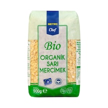 Metro Chef Bio Sarı Mercimek 500 G Organik Bakliyat 2'li Ekonomik Paket - 2 Adet Tarı