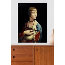 Lady Ermine Kakımlı - Leonardo Da Vinci Sanatsal Poster