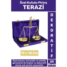 Premium Sevgili Arkadaş Özel Hediyelik Dekoratif Çok Şık Kutulu Yüksek Kaliteli Pirinç Terazi 20 Gr