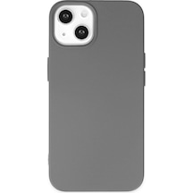 Apple Uyumlu iPhone 14 Kılıf Nano İçi Kadife Silikon - Gri