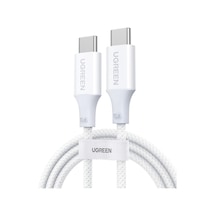 Usb-c 100w 5a Qc Pd Örgülü Hızlı Şarj Kablosu, 1 Metre, Beyaz, 35220 Diger