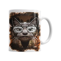 Meraklı Kedi Cat Kupa Bardak Porselen Karışık