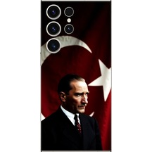 Samsung Galaxy S23 Ultra Uyumlu Şeffaf Kılıf Atatürk 4 Tasarımlı