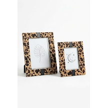 2li Çerçeve Casalona Kahve Leopar Tüy