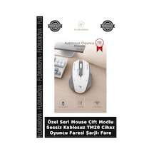 Özel Seri Mouse Çift Modlu Sessiz Kablosuz Tm20 Cihaz Oyuncu Faresi Şarjlı Fare