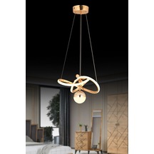 Yıldız Gold Şeker Ledli Salon Mutfak Oda Oturma Odası Hol Ledli Sarkıt Avize Sb-ld-008 Gold