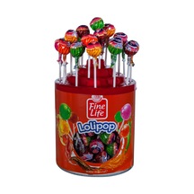 Fine Life Lollipop 120 Adet 11g Sert Şeker Çilek Kola Elma Limon Portakal Aromal 3'li Ekonomik Tarı