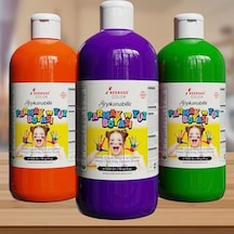 Yeşil, Mor, Turuncu Parmak Boyası 3'lü Set 3x500 Gr Diğer