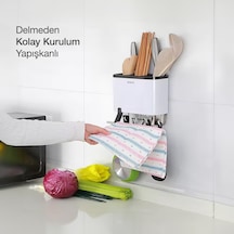 Ecoco Duvara Yapışkanlı Çatal Kaşık Bıçak Mutfak Düzenleyici