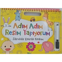 Adım Adım Resim Yapıyorum / Silinebilir Etkinlik Kitabım Sarı...