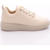 Dgn B1009 Kadin Aksesuarli Sneakers Ayakkabi Bej