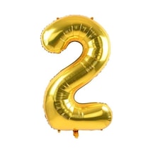 2 Rakam Folyo Renk Balon Küçük 35 Cm Genel