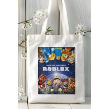Art Hediye Roblox Oyun Baskılı Omuz Çanta Kişiye Özel Model 7 Çok Renkli