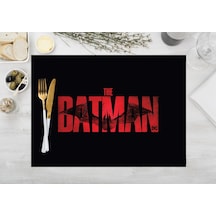 Adawall Home The Batman Black Kumaş Amerikan Servis 4'lü Set Siyah