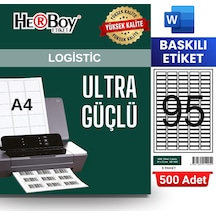 Herboy Hb-1095 30 X 12 Mm A4 Baskılı Laser Etiket 500 Adet