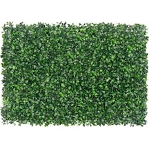 Yapay Çiçekçiniz Yapay Duvar Kaplama Panel Şimşir Tabaka 40x60 Cm Yeşil Dik Duvar Uygulama