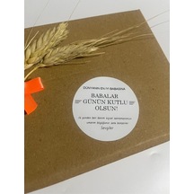 Babalar Günün Kutlu Olsun Yuvarlak Yapışkanlı Etiket 5x5 Cm 100 Adet