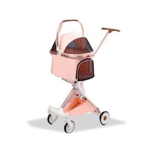 Eurodog Katlanabilir Köpek Arabası Pembe 83x48,5x110 Cm