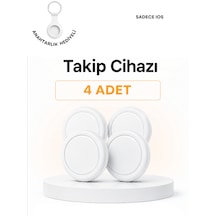 Beylini Tag Takip Cihazı Kablosuz Apple iOS Bul Uyumlu Lisanslı Araç Çocuk Anahtar Takip Sistemi Silikon Anahtarlıklı Akıllı Takip Cihazı Apple iOS Find My Uyumlu 4'lü Paket