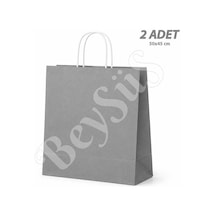 50x45 Cm Hediyelik Kağıt Çanta Gümüş 2 Adet Tüm Yaşlar