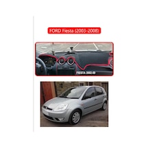 Ford Fiesta 2003-2008 Torpido Koruma Halısı Kırmızı Kenar