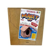 Md1-06 Ahşap Maket Kuş Evi