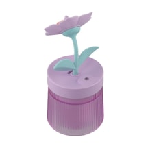 Çiçek Tasarımlı Usb Hava Nemlendirici Led Işıklı Aromaterapi Difüzör, Masaüstü Mini Nemlendirici
