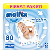 Molfix Bebek Bakım Örtüsü 60 x 60 CM Fırsat Paketi 80 Adet