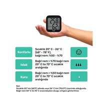 4'lü İç Mekan Dijital Isı Ve Nem Ölçer Siyah Termometre Bvt17-03 Thermometer