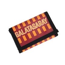 Galatasaray Çubuklu Suni Deri Cüzdan Sarı - Kırmızı