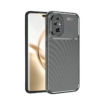 Honor 200 Uyumlu Kılıf Auto Focus Karbon Kapak - Siyah